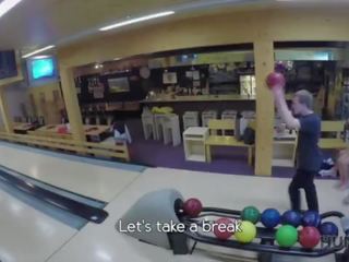 HUNT4K. xxx video in a bowling place - I've got strike!