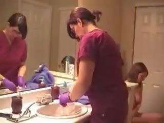 Mother And Daughter Enema