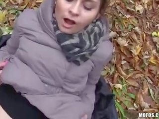Lovely chick Emily fucked in the woods