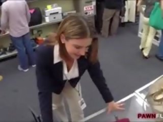 Huge Juggs Business Lady Fucked By Pawnshop Keeper