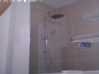 Preggo cookie mengambil yang mandi pada webcam