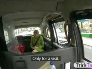 Short Blond Hair Passenger Fucked In The Cab To Off Her Fare