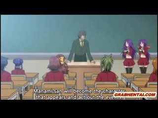 Pregnant Hentai Coeds Groupsex Lesson In The Classroom