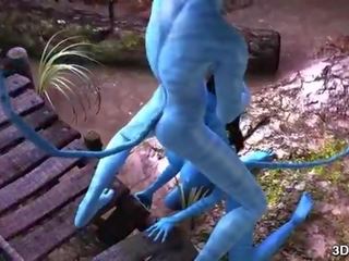 Avatar bejba analno zajebal s velika modra tič