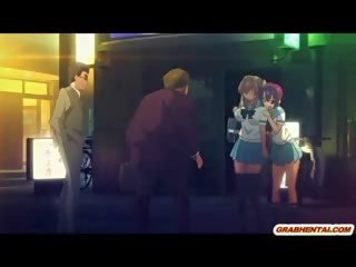 Busty Japanese Anime Coed Tittyfucking And Facial Cumming