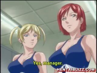 Hentai schoolgirls with the biggest tits having a