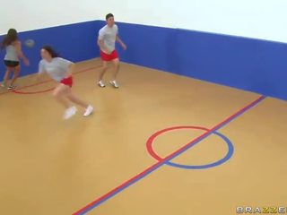 Oustanding Dodgeball Man Pole Ripping Stephani Moretti's Grumble In The Sports Hall