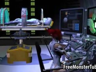 Tasty 3D Redhead Babe Gets Fucked By An Alien