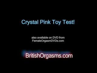 Kristal warna merah muda onani mainan uji
