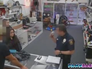 Latina Babe Startes Sucking Cop's Big Cock And Had A Facial