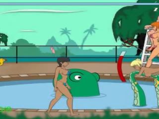 Tentacoli mostro molests donne a piscina - no commentary 2