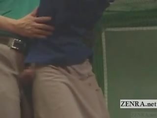 Subtitled japansk golf svinge ereksjon demonstration