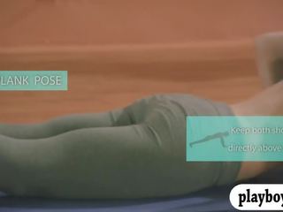 Úžasné jóga lessons s obrovský prsia trainer khloe terae