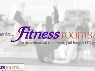 FitnessRooms Groups yoga session ends with a sweaty creampie <span class="duration">- 18 min</span>