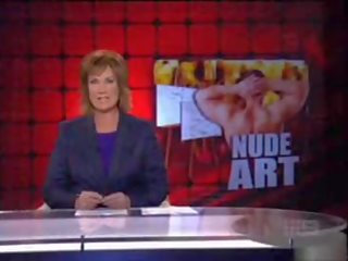 Oděná žena nahý mužské od televize smět 09 akt umění zprávy příběh
