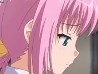 Busty Anime Babe Rubs Her Clit
