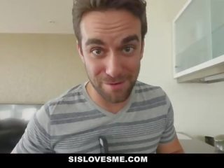 SisLovesMe - Annoying Step- Sis Takes Two Huge Cocks