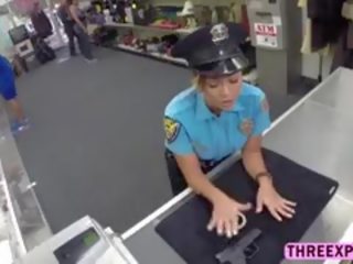 Sexy Police Babe Rides Cock