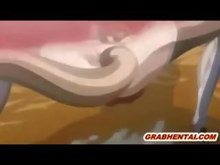Japanisch schulmädchen hentai mit prellen titten tentakeln ficken