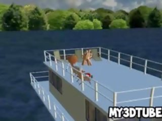 Foxy 3D Cartoon Blonde Babe Gets Fucked On A Boat