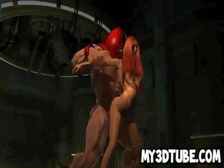 Busty 3D cartoon babe getting fucked by The Juggernaut