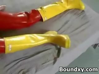 Latex Mature In Bodacious Fetish Submission