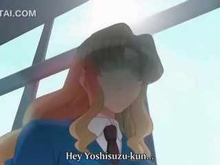 Anime school- gangbang met onschuldig tiener meisje
